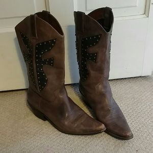 Matisse studded leather cowboy boots